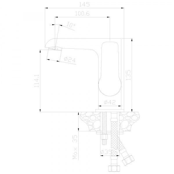 Смеситель для раковины Rossinka W W35-11 фото