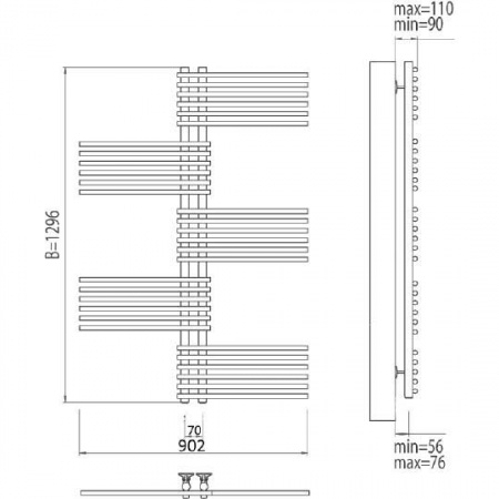 Полотенцесушитель электрический Terminus Европа П30 4660059920757 902х1396 фото