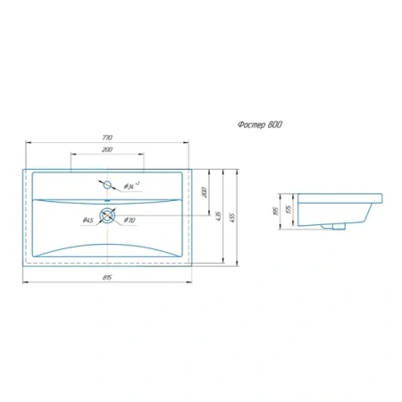 Тумба с раковиной Style Line Мальта 80 ЛС-00002293 рускеала фото