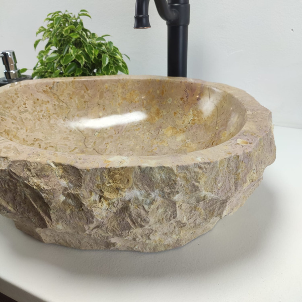 Накладная раковина из мрамора Erozy Red EM-00938 (51*41*15см) фото