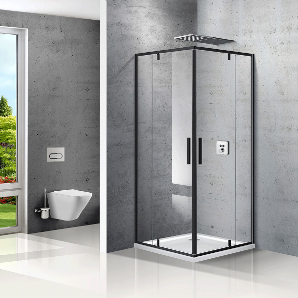 Душевой уголок Vincea Slim VPR-2SL9090CLB 90x90 фото