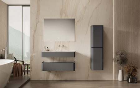 Тумба под раковину Vincea Caprice 100 VMC-4CA100MG серая матовая фото