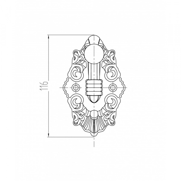 Крючок для ванной одинарный Milacio Valls MC.920.BR бронза фото