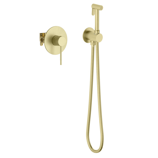 Гигиенический душ со смесителем Timo Saona 2389/17SM Золото матовое фото