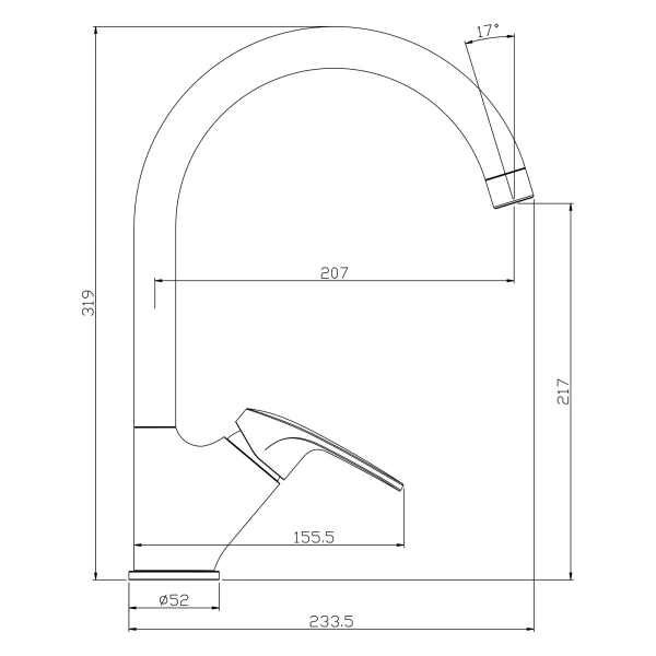 Смеситель для кухни Rossinka RS45 RS45-23 фото