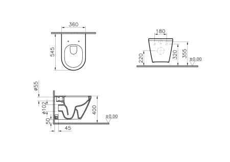 Унитаз подвесной безободковый VitrA Integra Round (Интегра Раунд) 7041B003-0075 фото