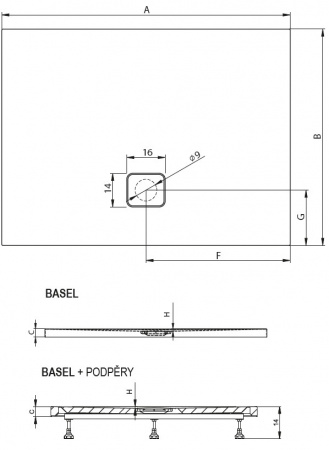 Душевой поддон Riho Basel 414 DC241700000000S 100x90 черный матовый фото