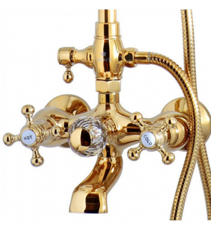 Душевая система (стойка) Kaiser 90190-3 Gold/мет фото