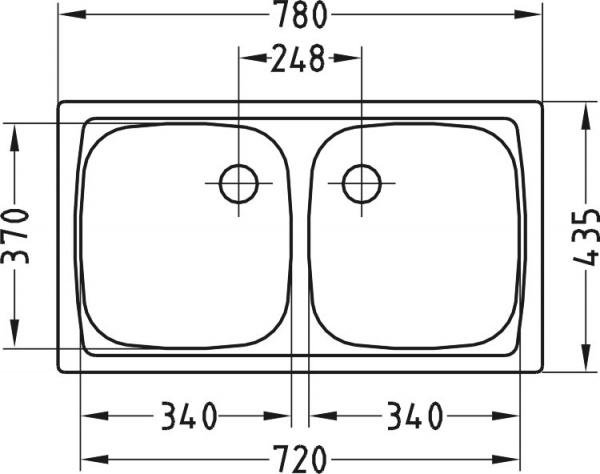 Мойка для кухни Alveus Basic 160 (Декор), слив 60 мм фото
