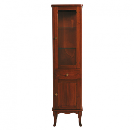 Шкаф-пенал с витриной и ящиком Simas Arcade ARMV2 орех фото