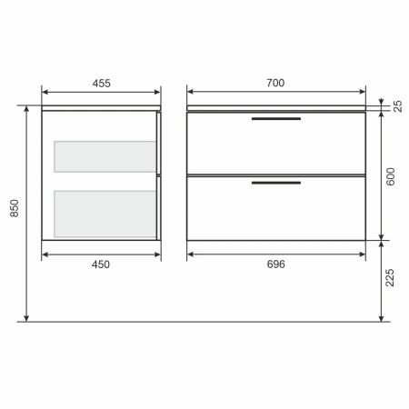 Тумба под раковину Uperwood Foster 70 TFosterNEW70b черная матовая фото
