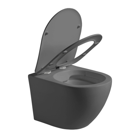 Подвесной унитаз безободковый Vincea Globo VT1-14SMA с сиденьем фото