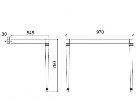 Раковина с металлической консолью Sbordoni Neoclassica 5700+N700 105 см фото