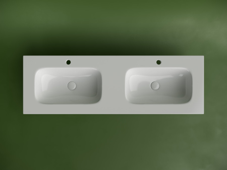 Двойная раковина Ceramica Nova Grace CN7022 141x45 фото