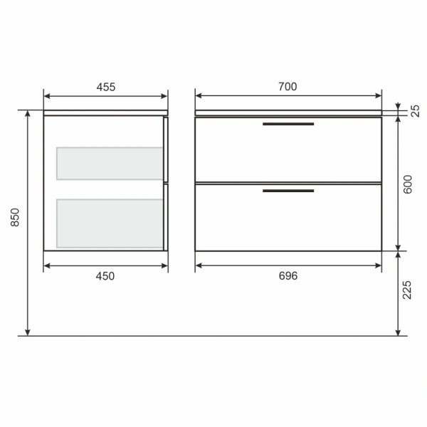 Тумба под раковину Uperwood Foster 70 TFosterNEW70b черная матовая фото