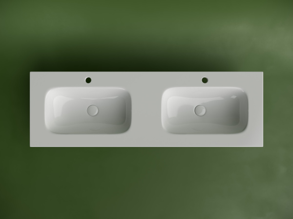 Двойная раковина Ceramica Nova Grace CN7022 141x45 фото