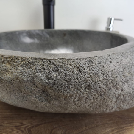 Накладная раковина из речного камня RS0581 (43*41*15) фото