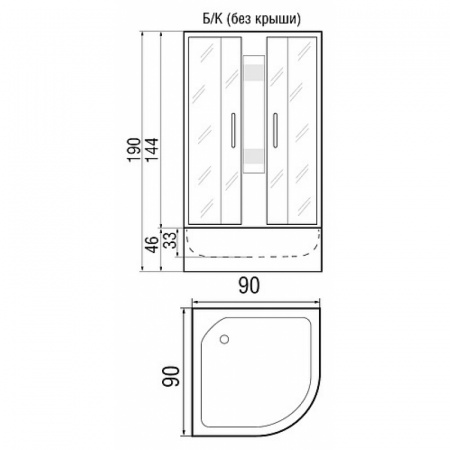 Душевая кабина River Nara Б/К 90/46 МТ фото