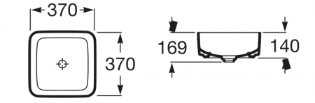 Накладная раковина  Roca Inspira Square 327532000 37 см фото