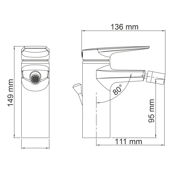 Смеситель для биде WasserKRAFT Lopau 3206 фото