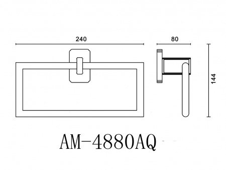Полотенцедержатель Art&Max Gotico AM-E-4880AQ бронза фото