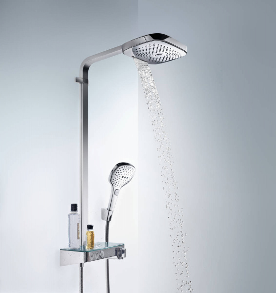 Душевая система (стойка) Hansgrohe Raindance Select Push 300 3jet Showerpipe 27127000 хром фото
