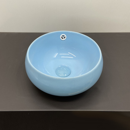 Детская накладная раковина Comforty 5004B 00-00006527 32x32 голубая фото