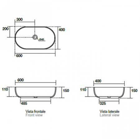 Накладная раковина Kerasan Nolita 534381*0 60х40 фото
