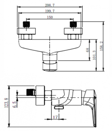 Смеситель для душа Bravat Arden F9351385CP-01-RUS фото