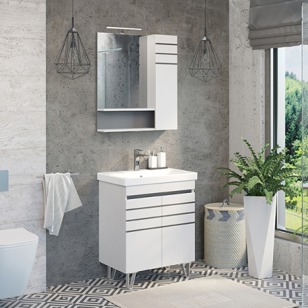 Зеркало со шкафчиком Comforty Нарва-70 00-00001285 фото