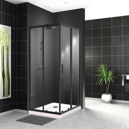Душевой уголок BelBagno UNO-195 UNO-195-A-2-90-C-NERO фото