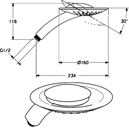 Душевая лейка Hansa 2 Day 54000100 фото