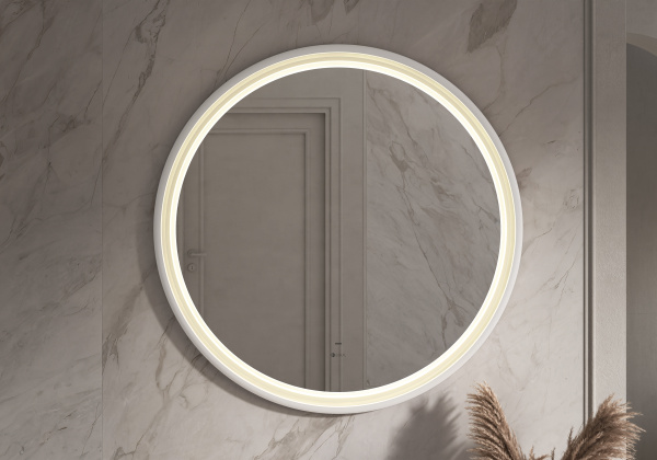 Зеркало с подсветкой, сенсорным выключателем EQUIL Шадэ 85 zkSHADE.LED.D85-14, белое фото