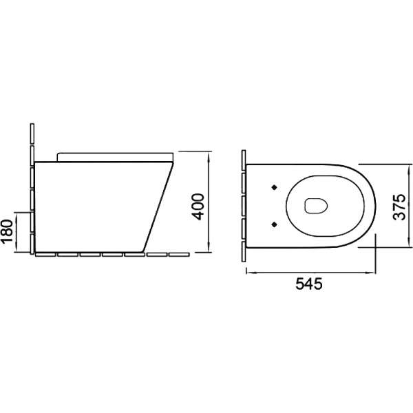 Комплект унитаза SantiLine SL-5020MB со смывным бачком SL-05 с черной матовой клавишей смыва фото