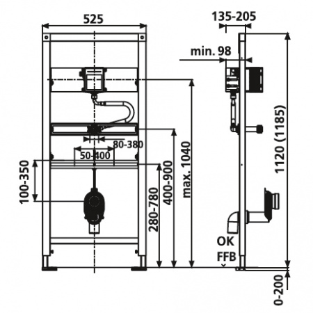Инсталляция для писсуара Sanit INEO 90.668.00..T000 фото