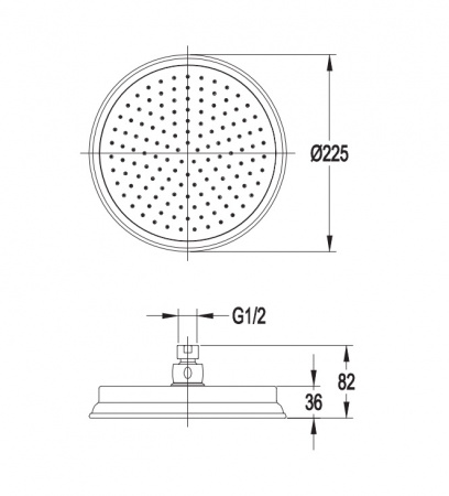 Верхний тропический душ Omnires Armance WGARMANCECR фото