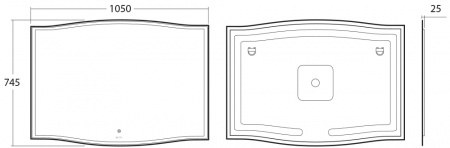 Зеркало OWL 1975 Roxen OWLM200103 105x74 фото