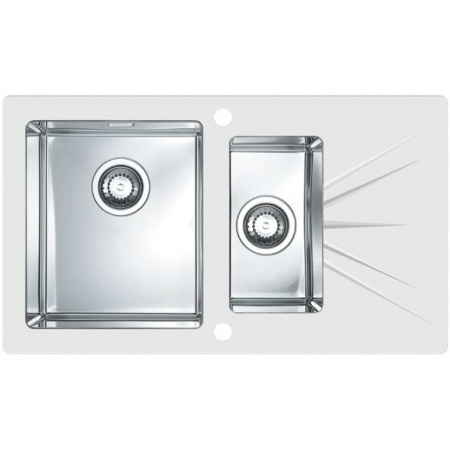 Мойка для кухни Alveus Karat 20 белый 860X500 левая фото