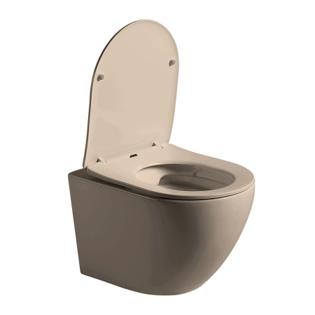 Подвесной унитаз безободковый Vincea Globo VT1-14SMC с сиденьем фото