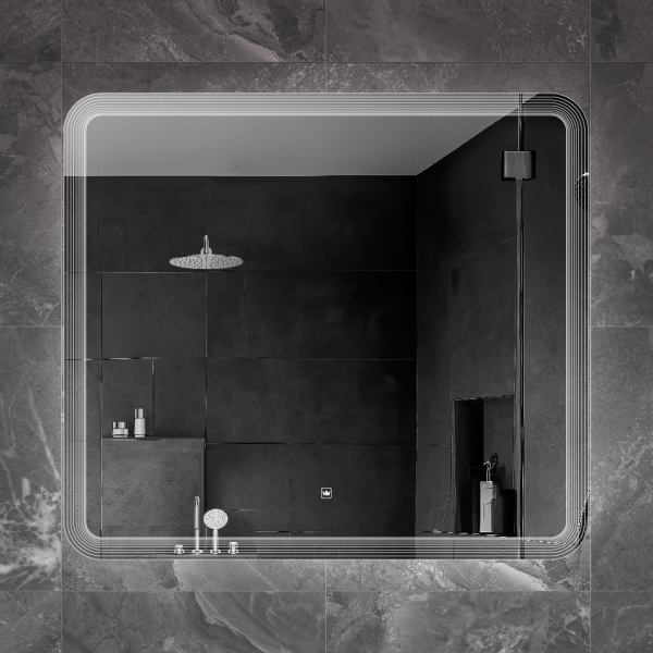 Зеркало с подсветкой и сенсорным выключателем Cezares Duet CZR-SPC-DUET-900-800-LED-TCH 90x80 фото