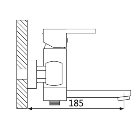 Смеситель для ванны с душем Oute T17 T1702 фото