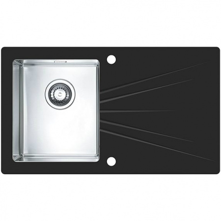 Мойка для кухни Alveus Karat 10 черный 860X500 левая фото