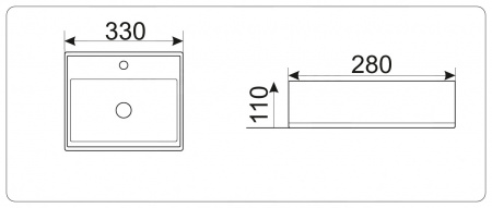Мини-раковина CeramaLux N 9135 33х28 фото