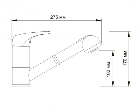 Смеситель для кухни WasserKRAFT Oder 6365 с выдвижным изливом фото