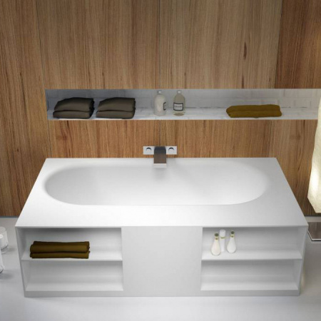 Ванна из литьевого мрамора Riho Burgos BS4200500000000 180х102 на ножках фото