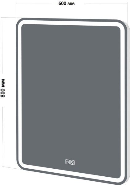 Зеркало Belbagno SPC-MAR-600-800-LED-TCH-PHONE 60x80 с сенсорным выключателем и микрофоном фото