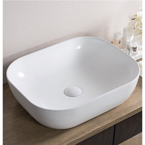 Накладная раковина-чаша BelBagno BB1302 50х40 белая фото