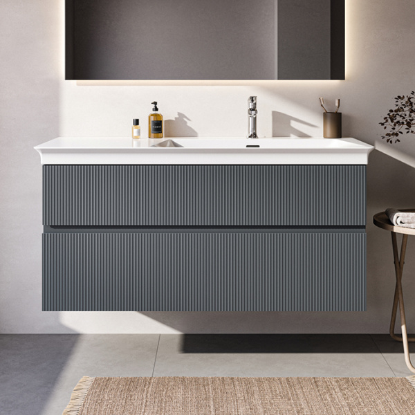 Тумба с раковиной Ideal Standard Finesse E3448UQ 120 см, пепельно-голубая матовая фото