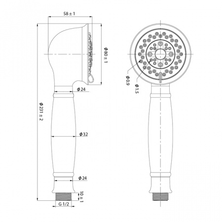Душевая лейка Iddis Oldie OLD3F01i18 фото