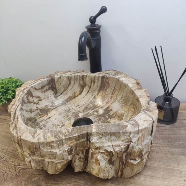 Накладная раковина из окаменелого дерева Fossil Basin OD-01136 (44*37*15) фото